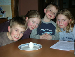 Kids with Egg