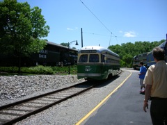 Streetcar departing