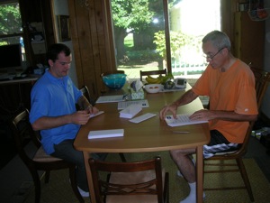 ANDREW HELPS AT CAMPAIGN HEADQUARTERS