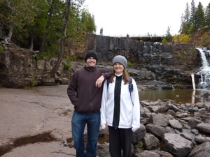 ANDREW AND BETHANY AT GOOSEBERRY FALLS