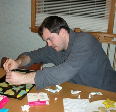 Andrew Decorating Cookies