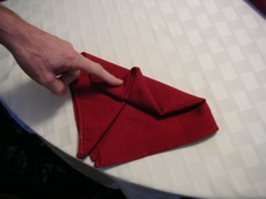 They taught us to fold napkins