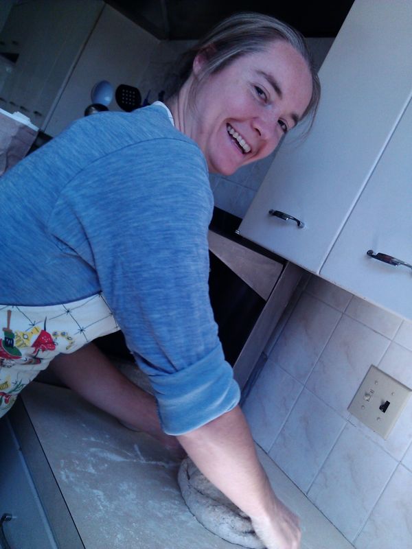 Bethany making bread