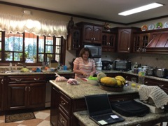 Hazel in her kitchen