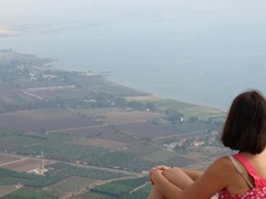 Mt. Arbel overlooking Galilee