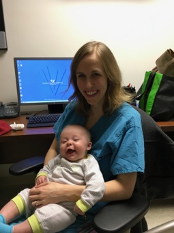 Visiting Mom's Work